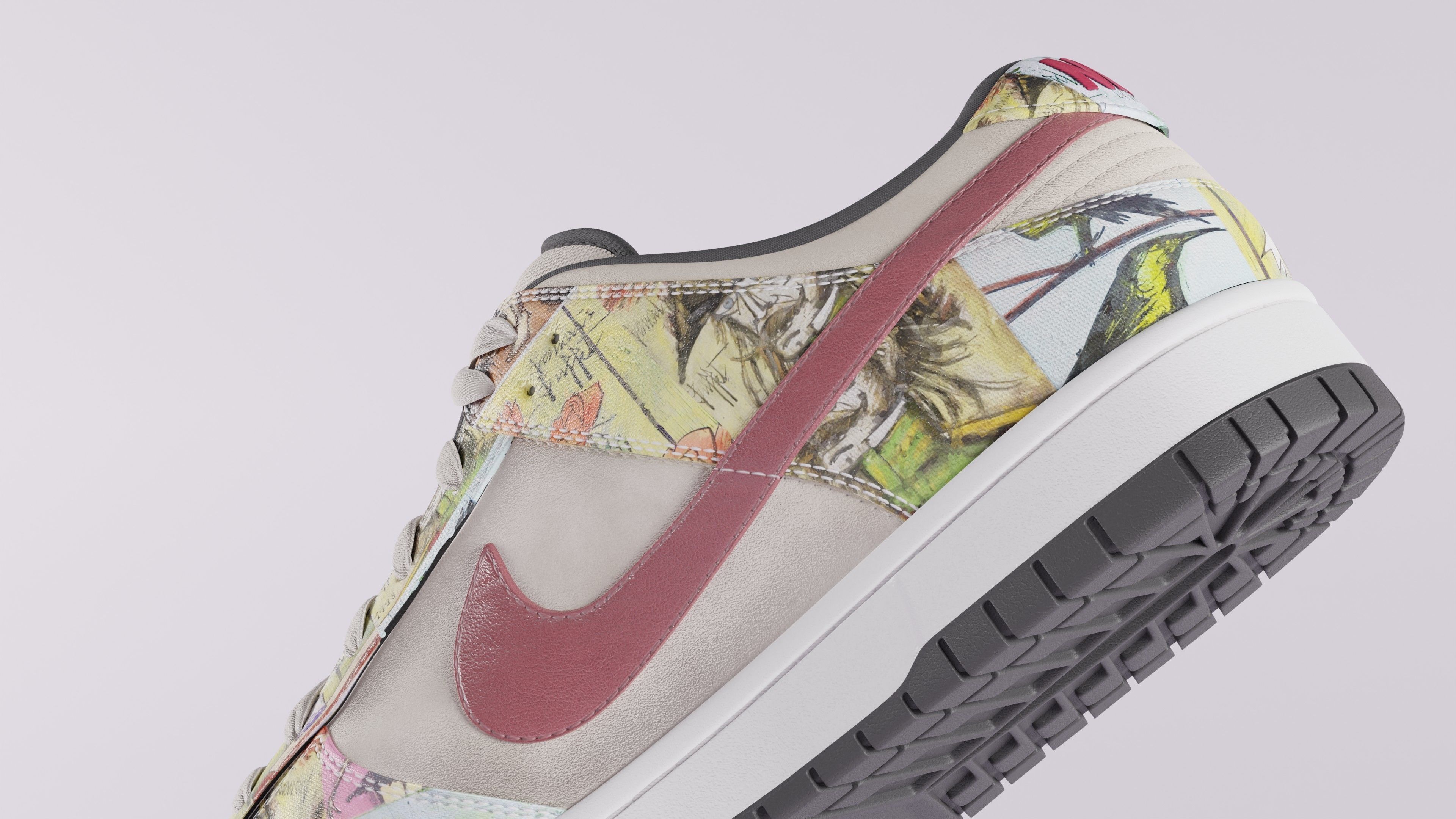 Nike Dunk SB Pro Paris Low-poly 3D model_9