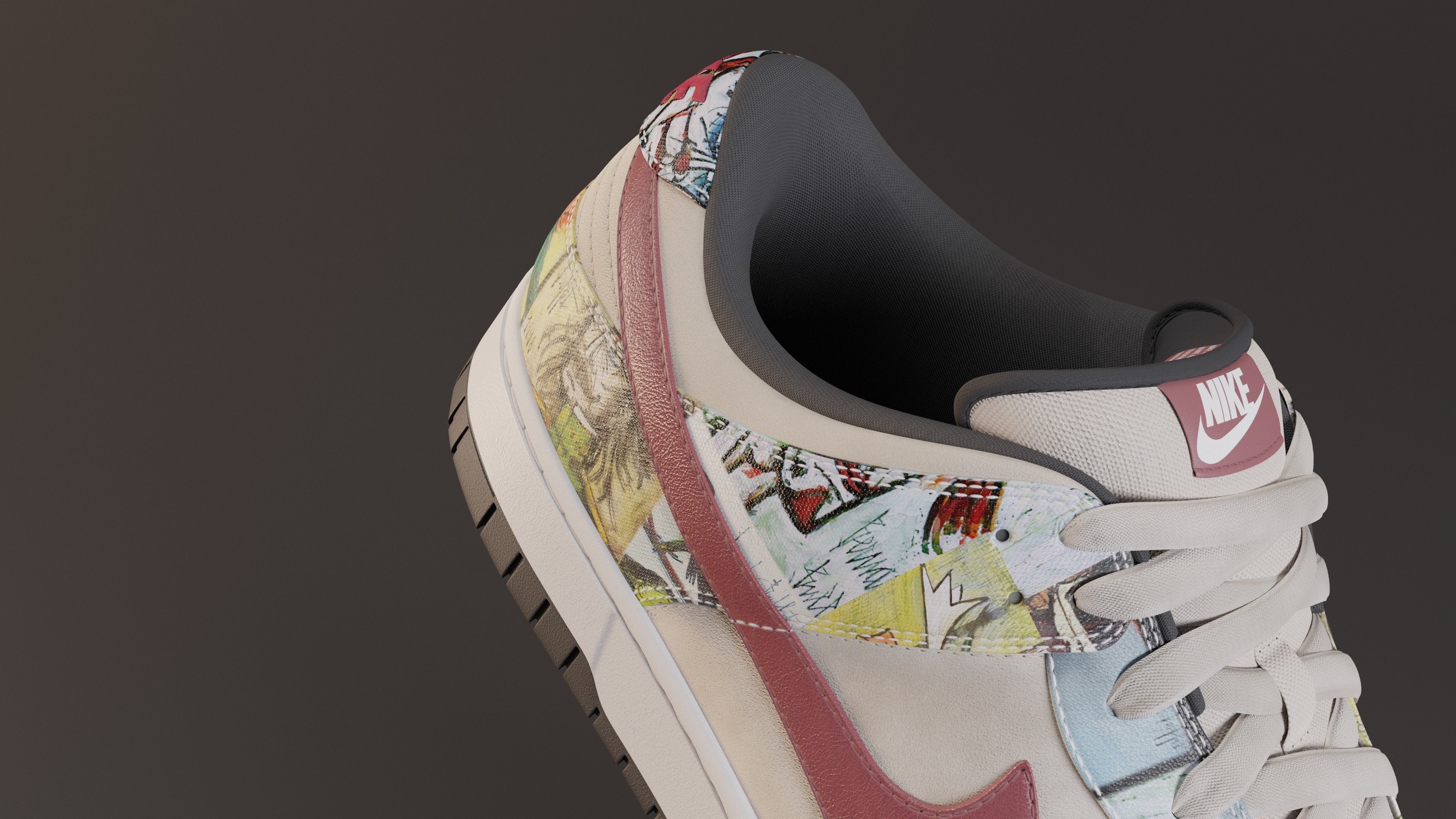 Nike Dunk SB Pro Paris Low-poly 3D model_5