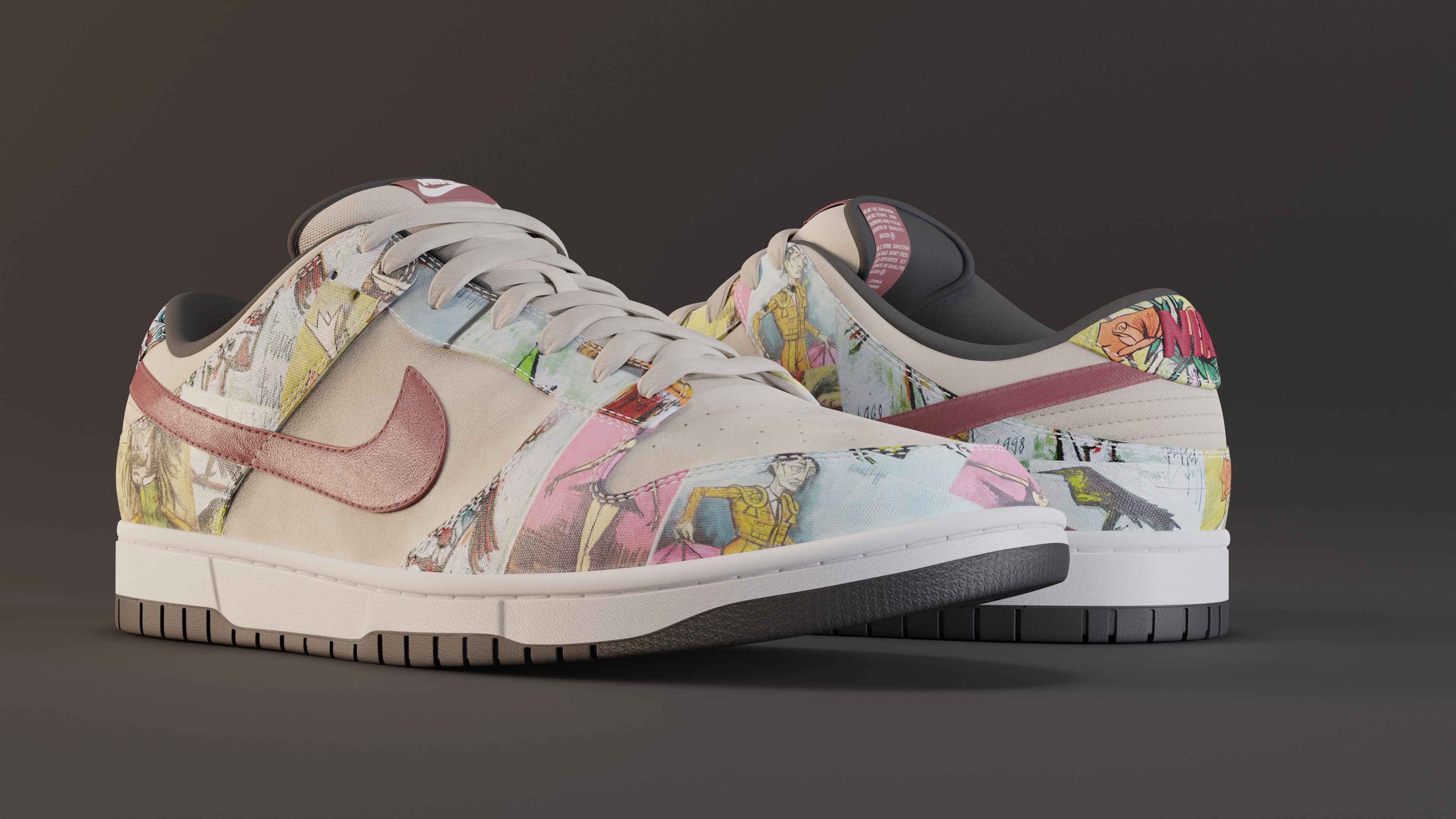 Nike Dunk SB Pro Paris Low-poly 3D model_8