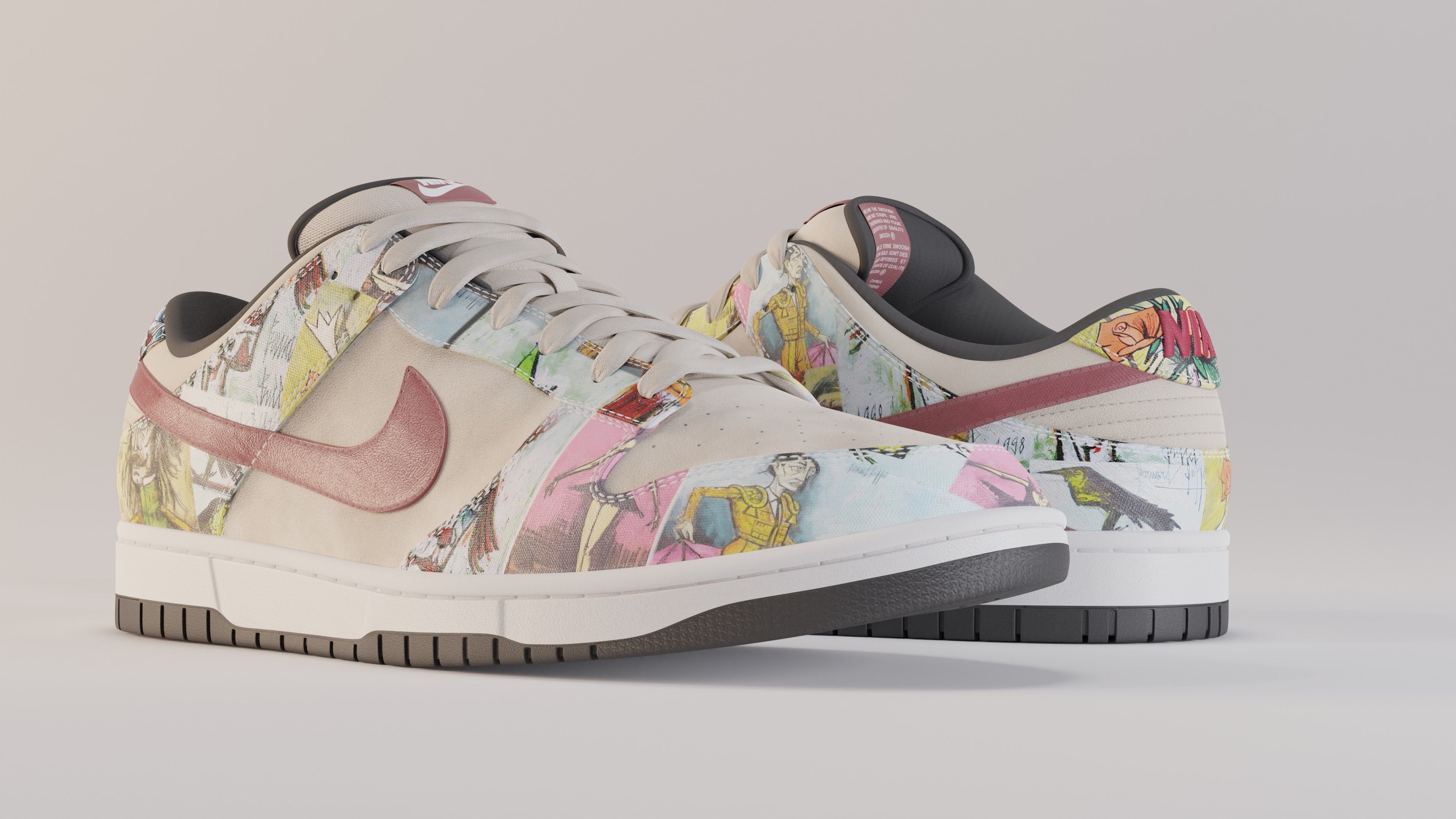 Nike Dunk SB Pro Paris Low-poly 3D model_38