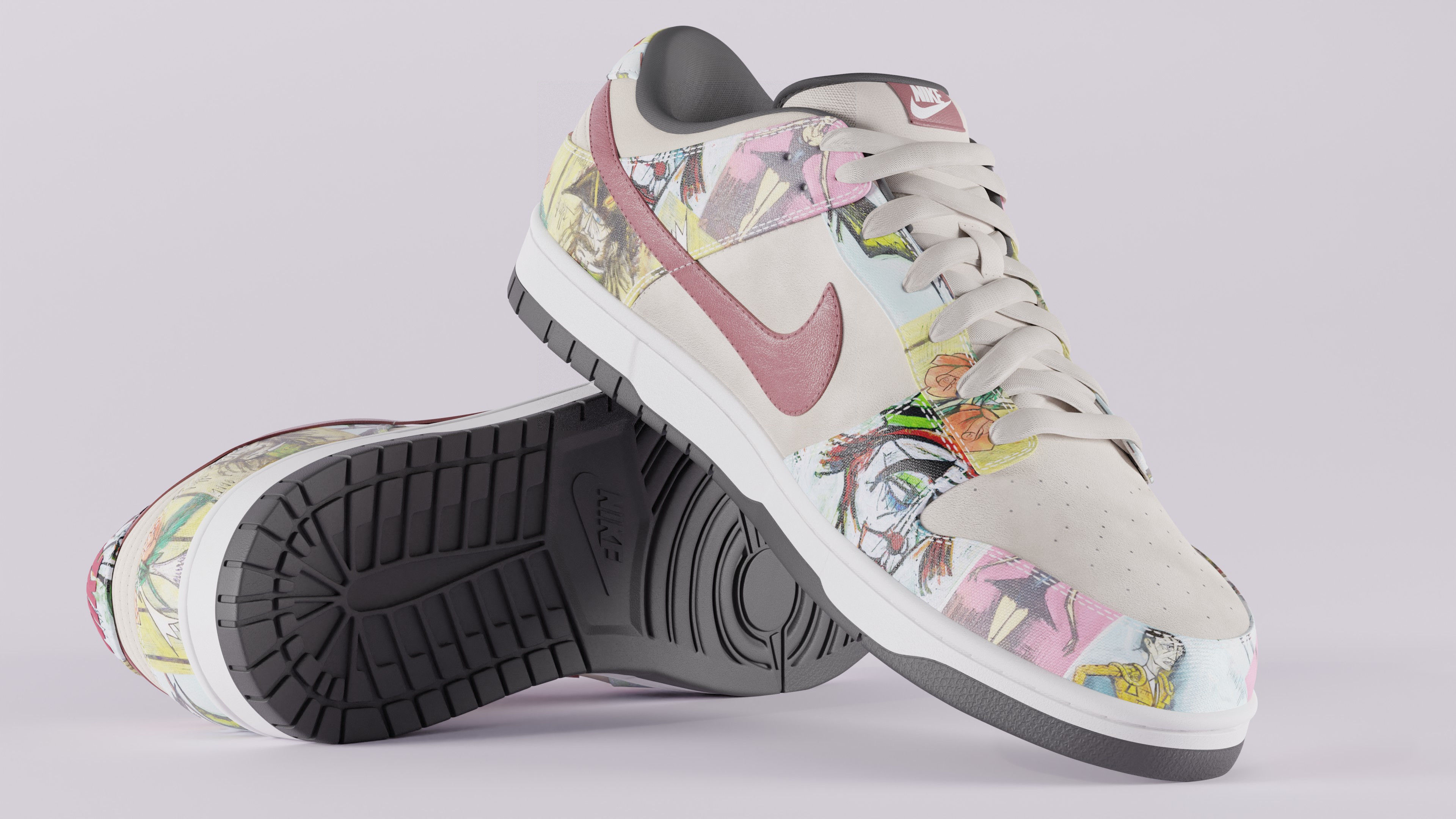 Nike Dunk SB Pro Paris Low-poly 3D model_33