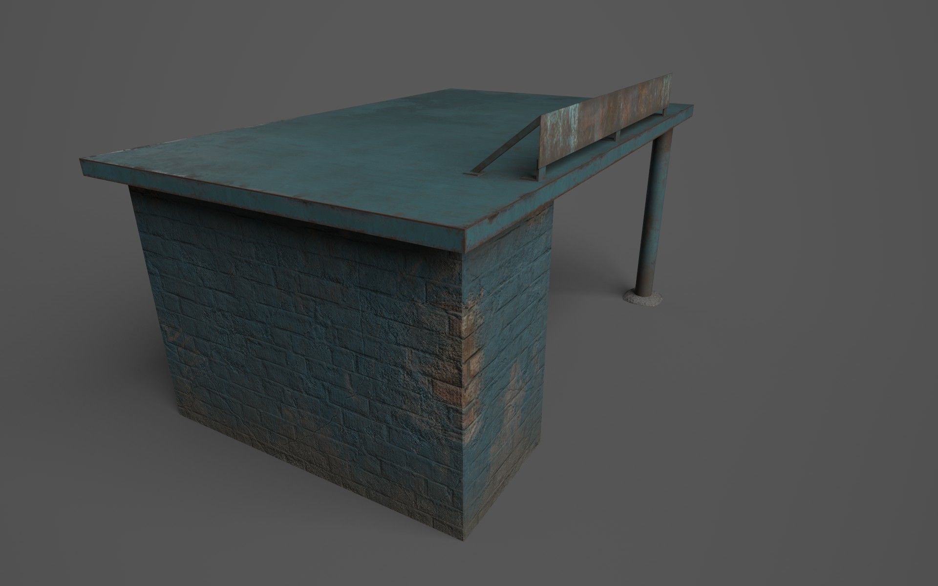 Bus Stops Low-poly 3D model_8