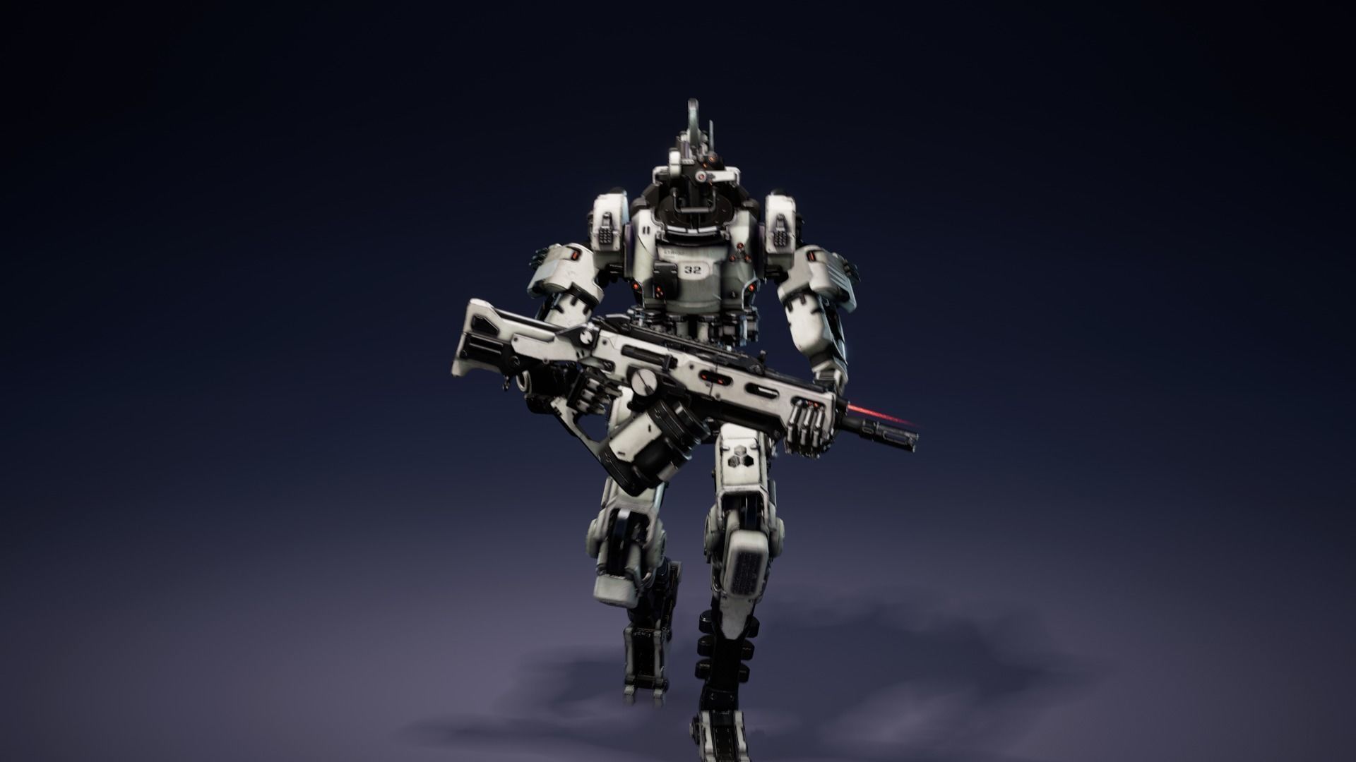 Etasphera32 lego robot holding gun Low-poly 3D model_22