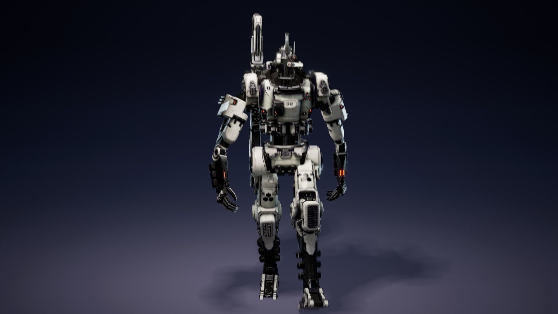Etasphera32 lego robot holding gun Low-poly 3D model_9