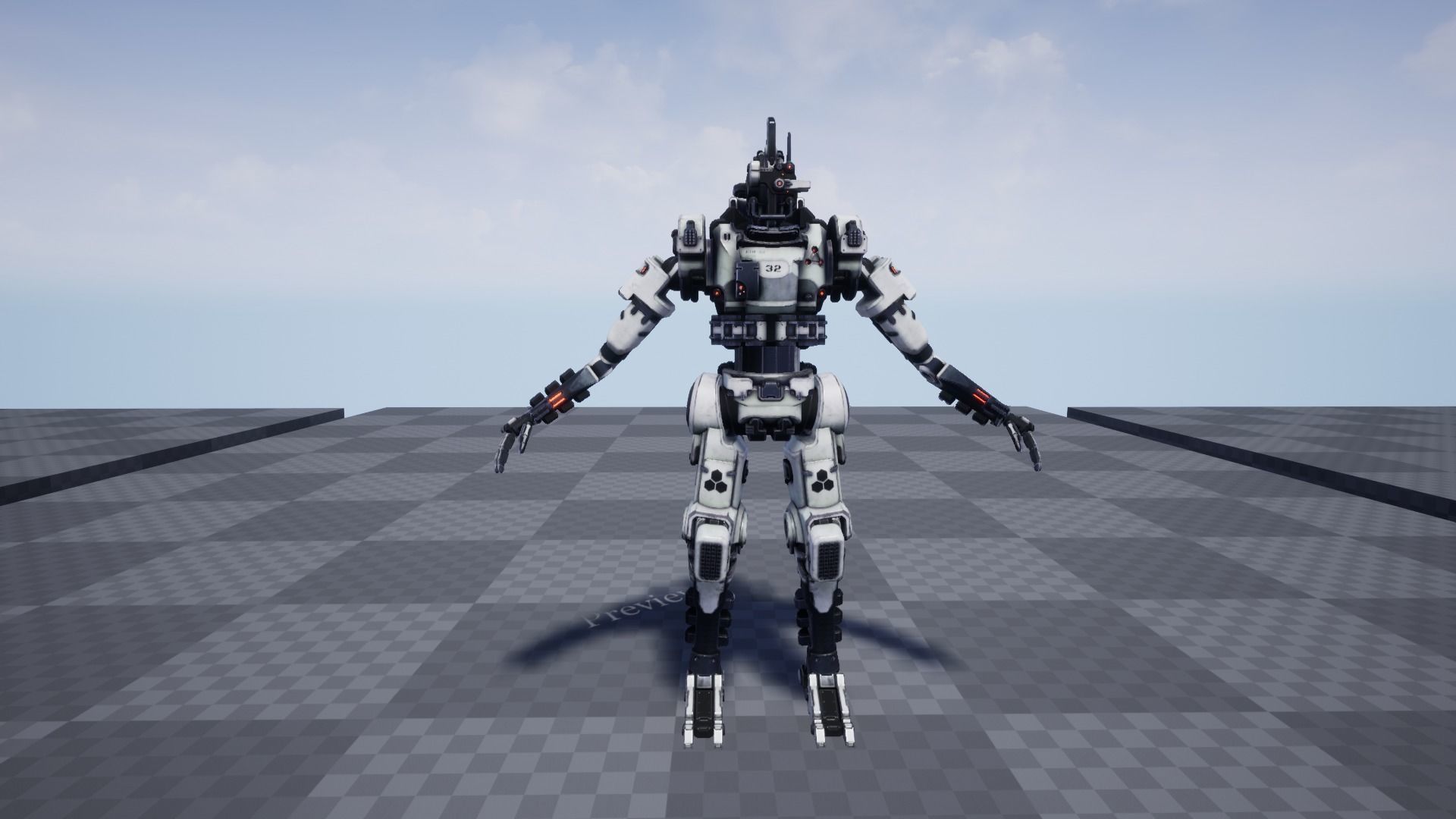 Etasphera32 lego robot holding gun Low-poly 3D model_23