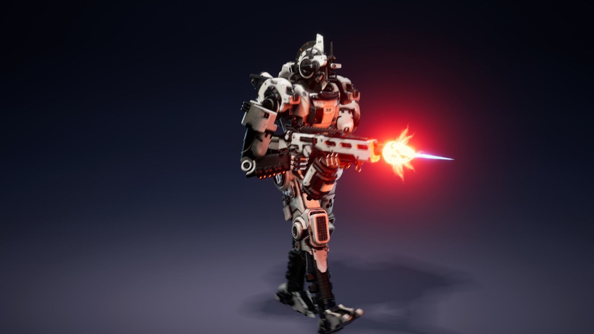 Etasphera32 lego robot holding gun Low-poly 3D model_12