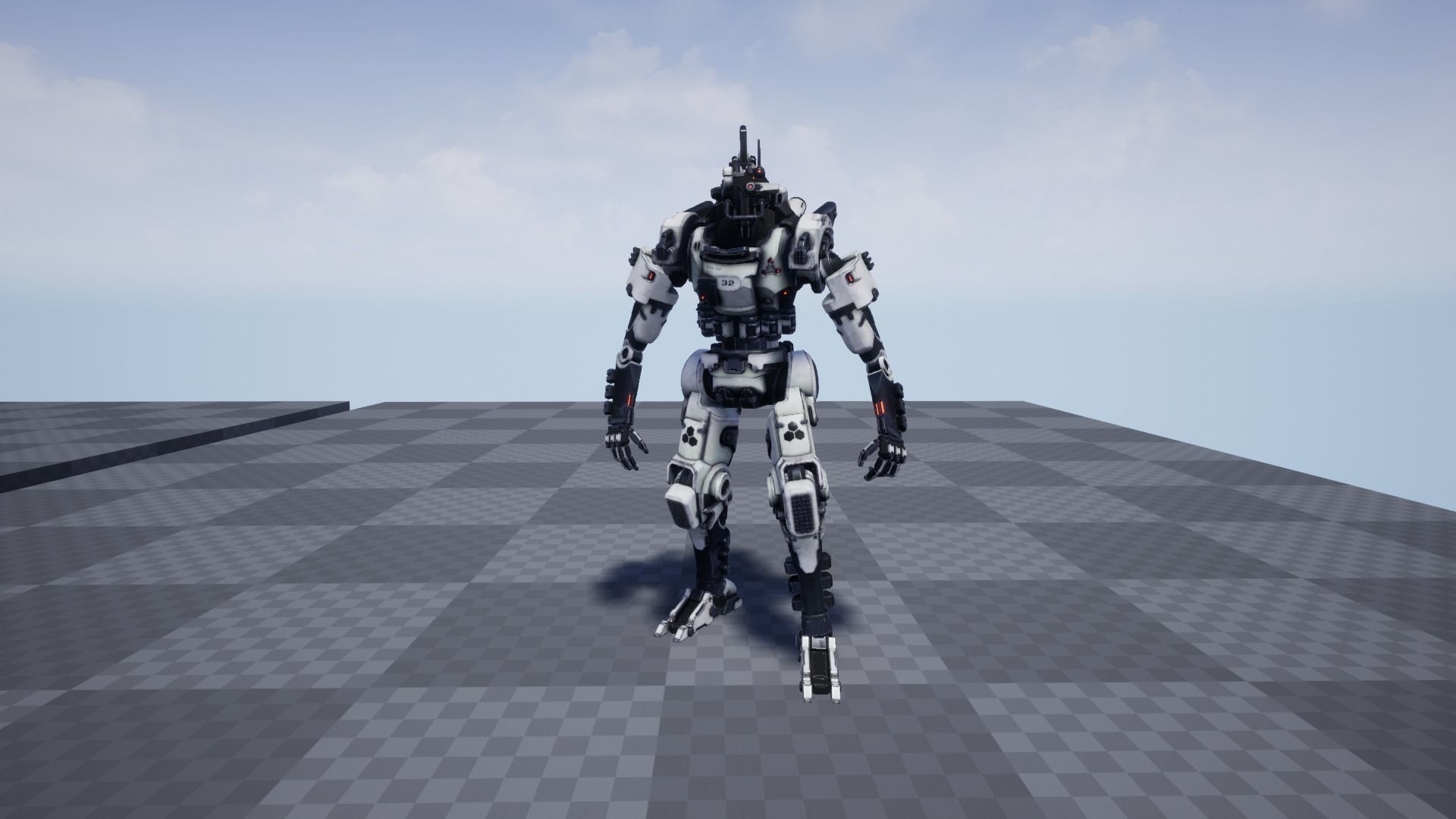 Etasphera32 lego robot holding gun Low-poly 3D model_26