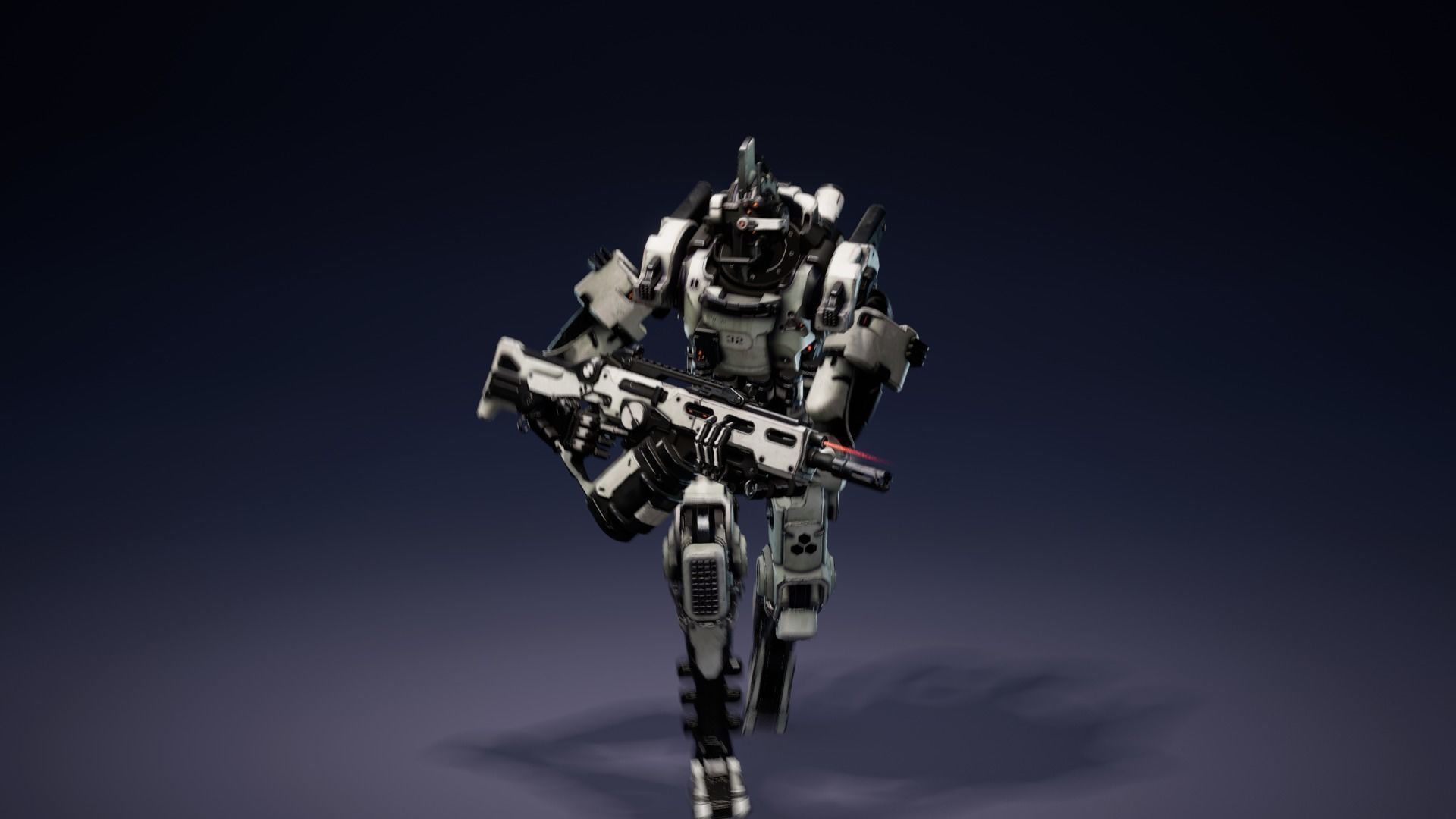 Etasphera32 lego robot holding gun Low-poly 3D model_19