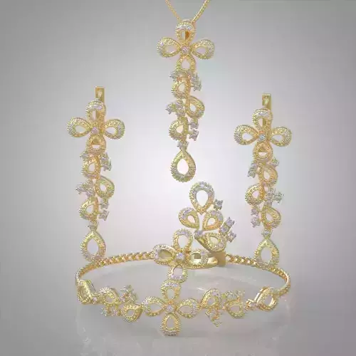 My Ring Bracelet Earring and Pendant Set 3D printable model 0001