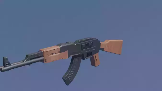 AK47 game ready rifle on sky