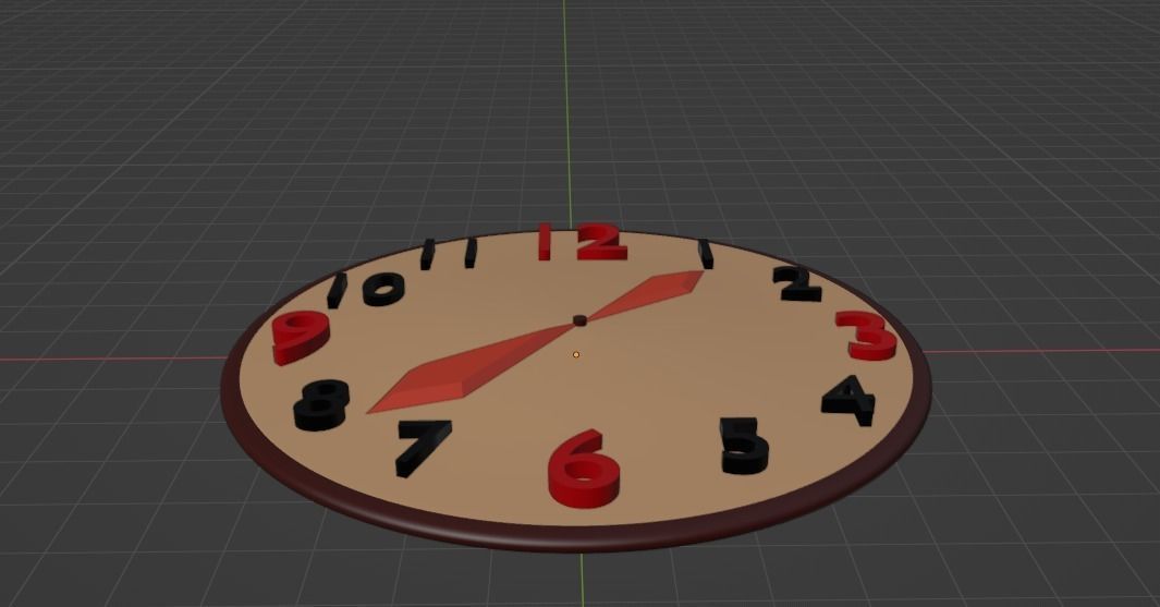 WATCH clock with numbers 3D model_1