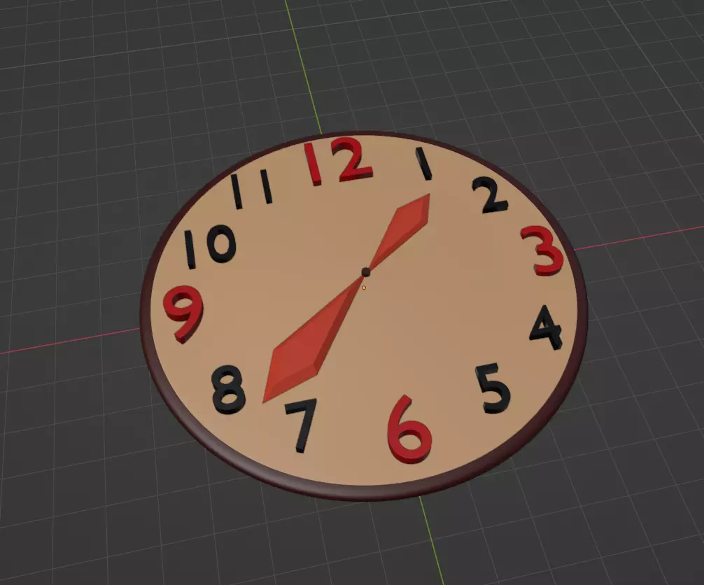 WATCH clock with numbers 3D model_0