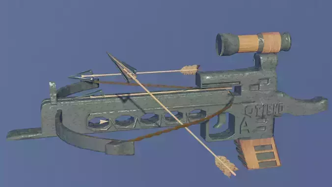 zombie crossbow and pistol arrow Low-poly 3D model