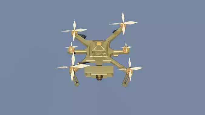 drone low poly for games Low-poly 3D model