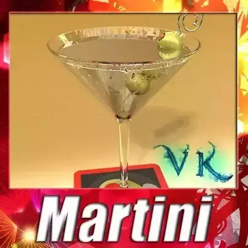 Martini Liquor Glass 3D model