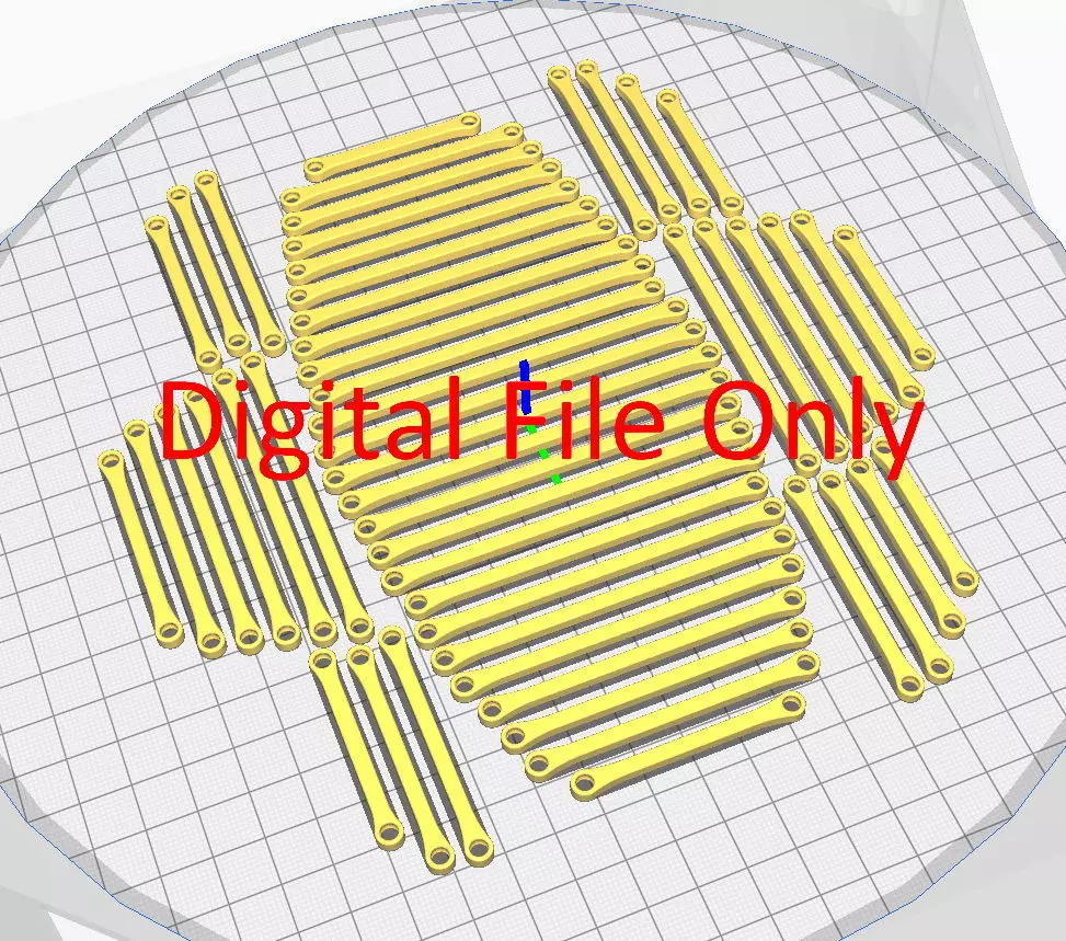 SCX24 High Clearance and Radius and Straight Link Sets 35mm-80mm 3D print model