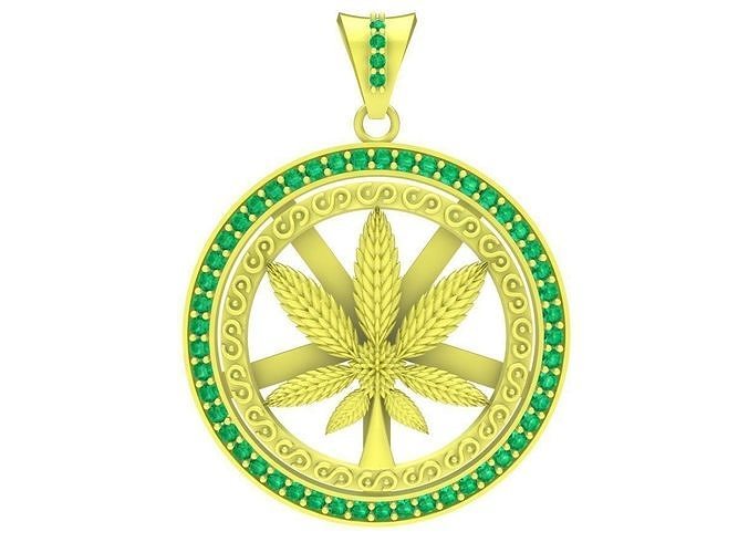 gold maple leaf pendant Drug leave jewelry 3952 3D print model