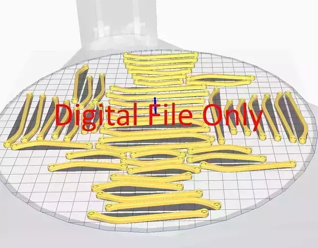 SCX24 High Clearance Link Set 35mm-80mm in 1mm increments 3D print model