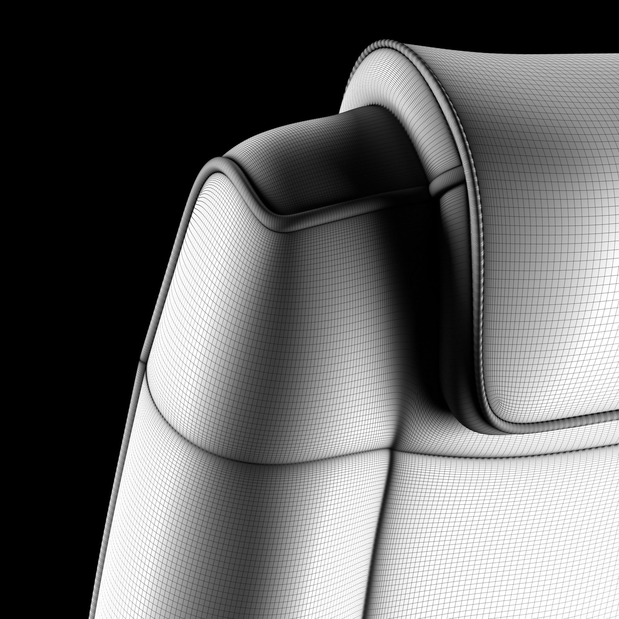 Leather Executive Office Chair 3D model 3D model_3