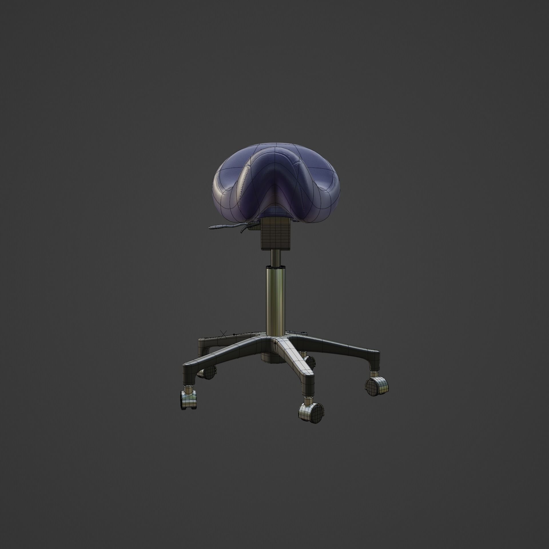 Saddle chair 3D model_4