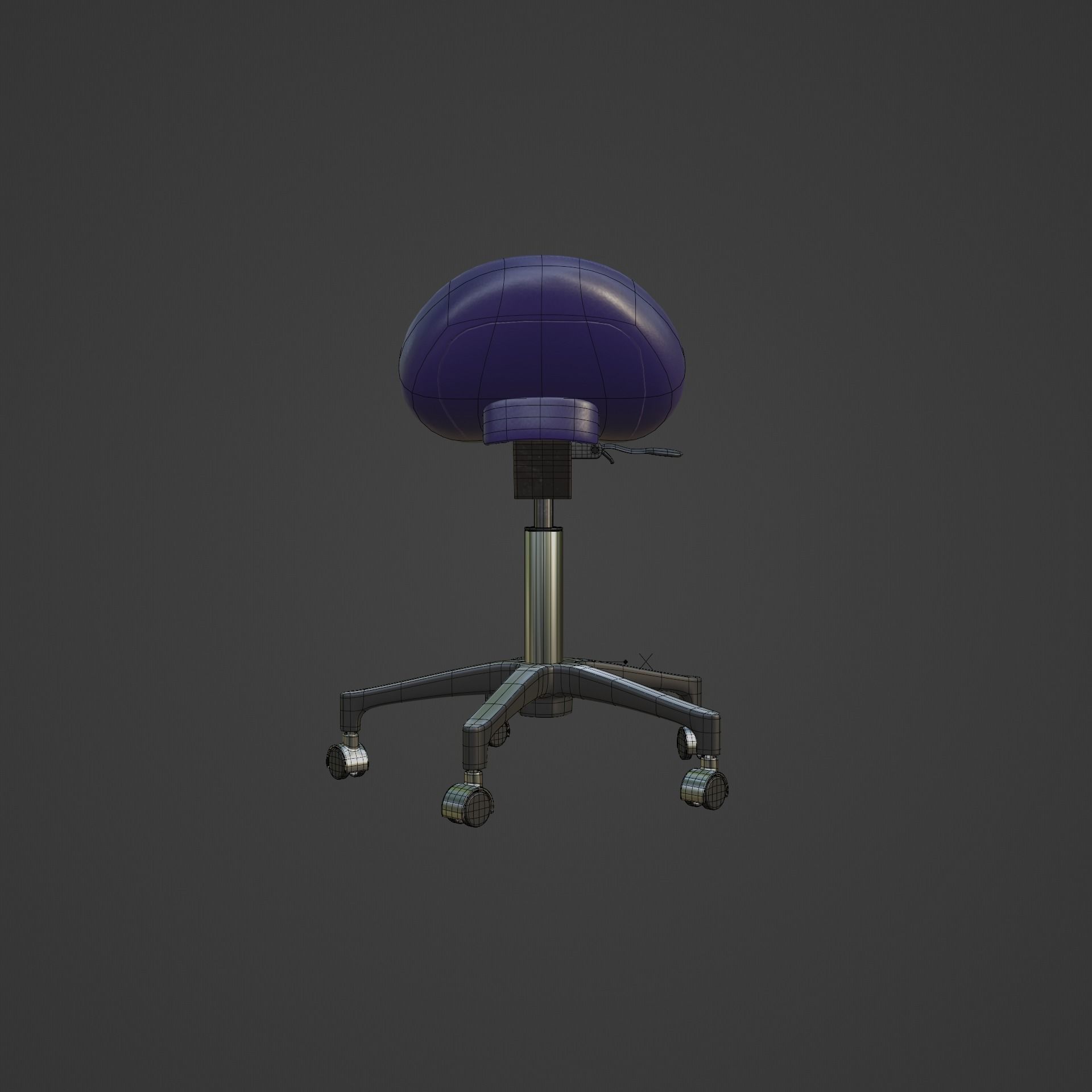 Saddle chair 3D model_6
