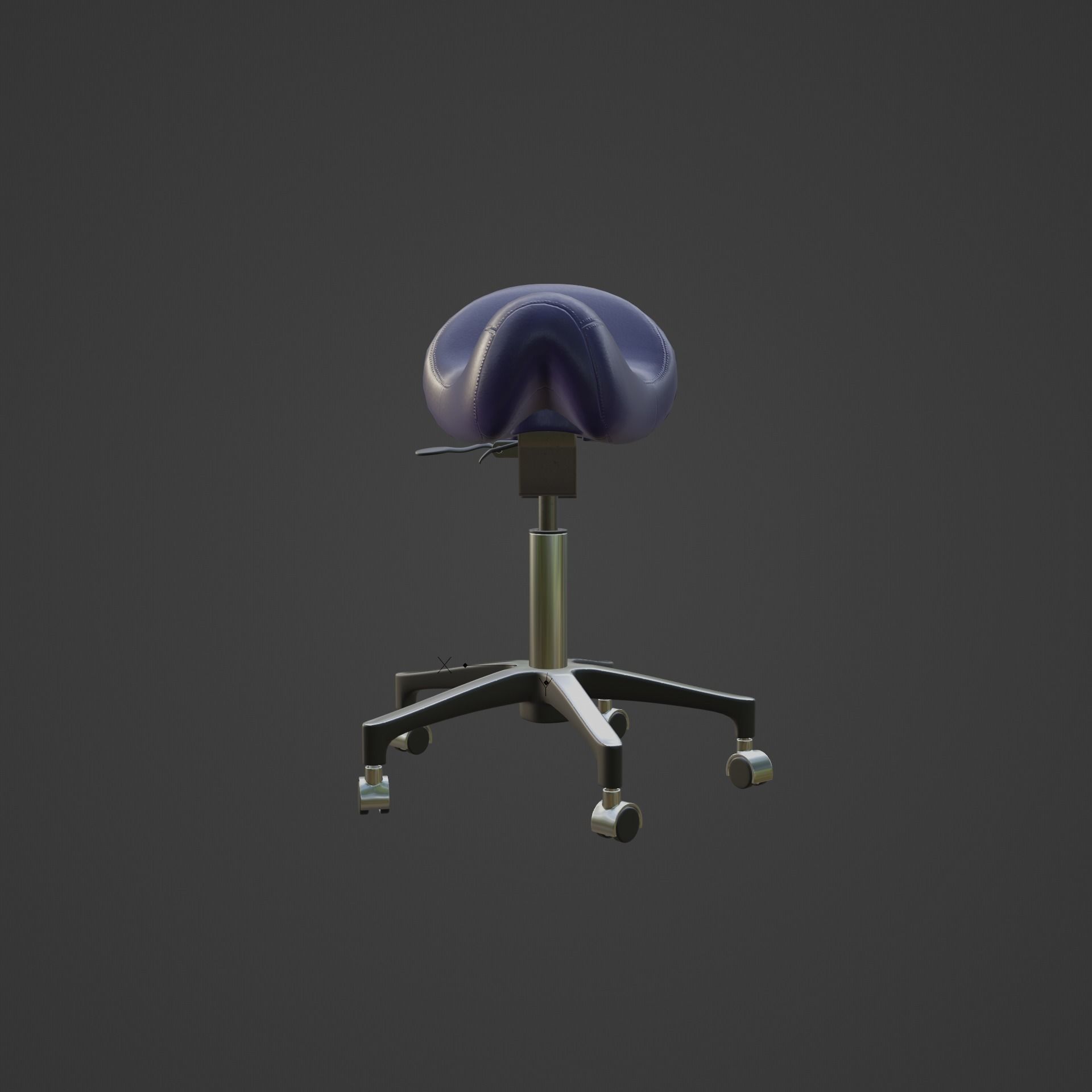 Saddle chair 3D model_1