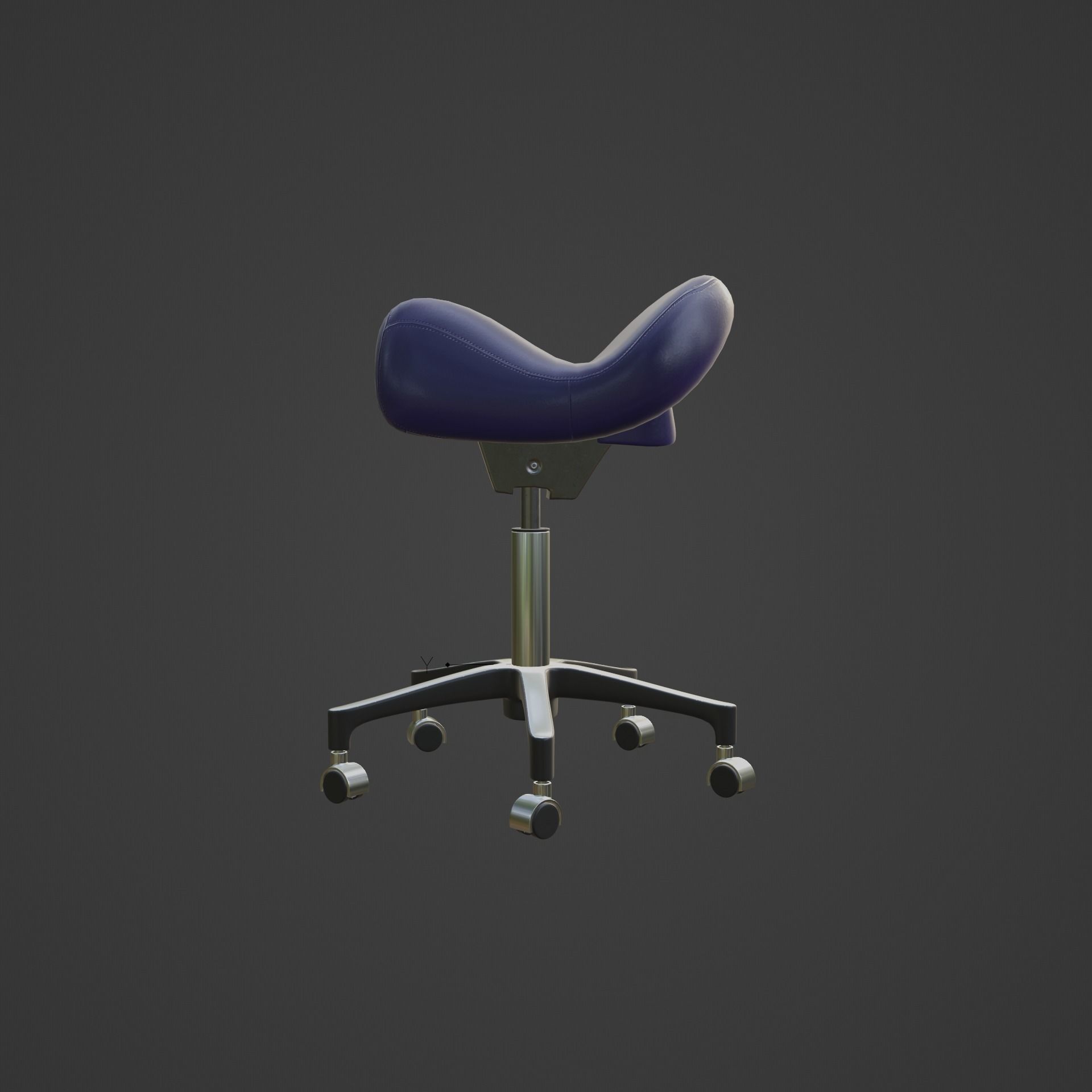 Saddle chair 3D model_2
