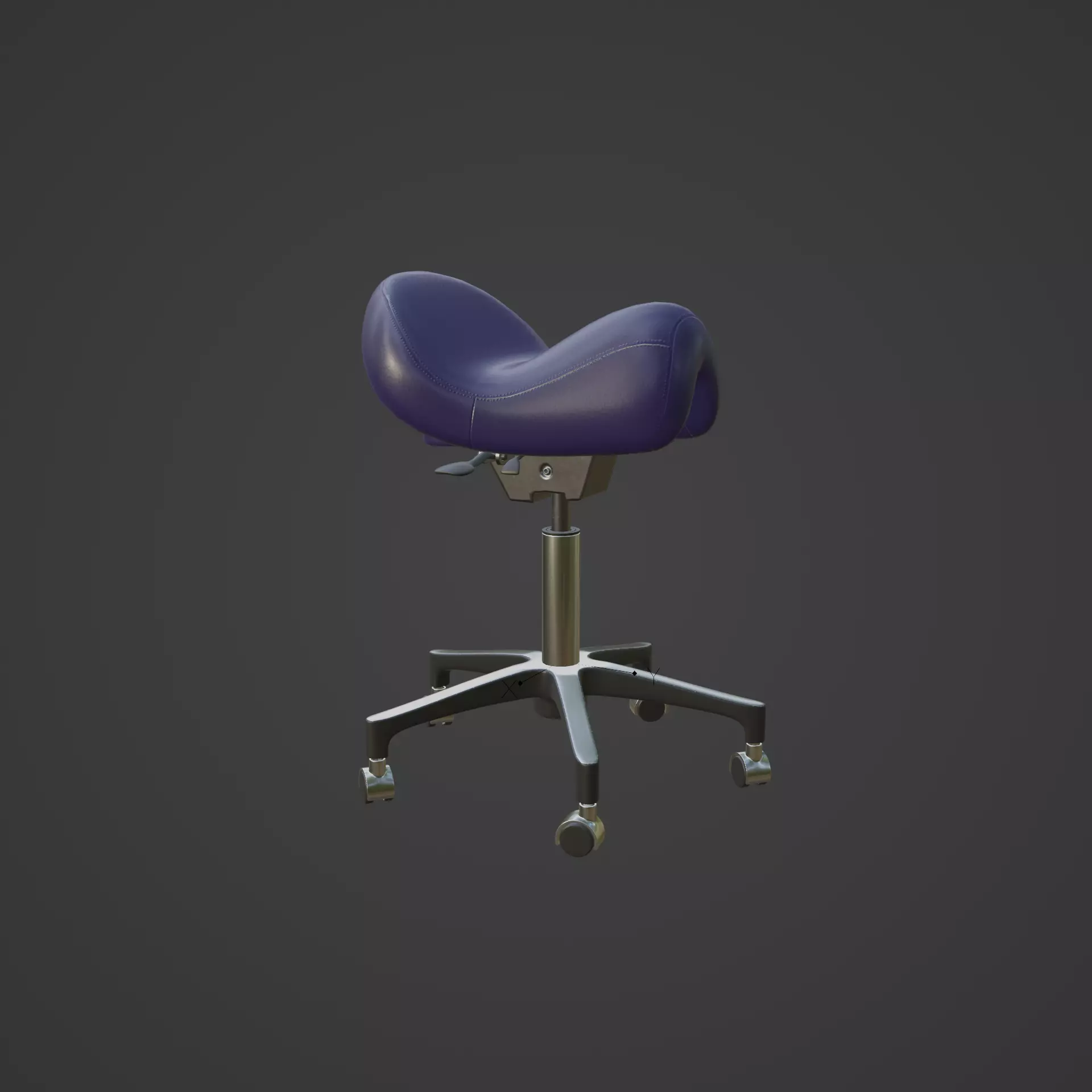 Saddle chair 3D model_0