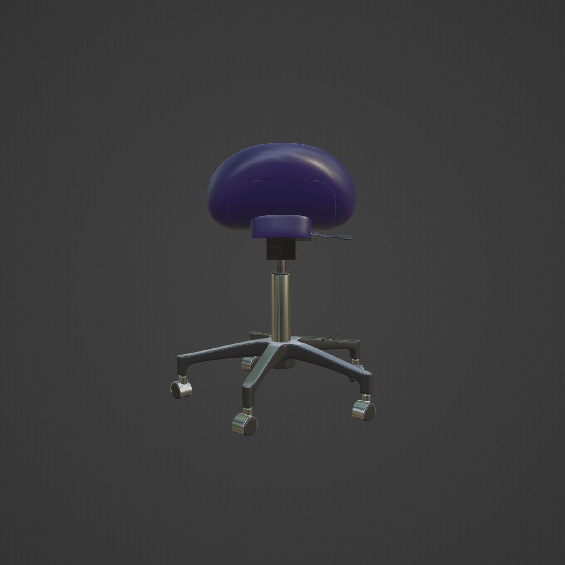 Saddle chair 3D model_3