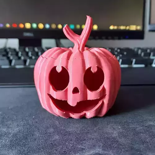 Jack-O-Lantern LED Candle Holder - Pre-Supported V5 - STL File