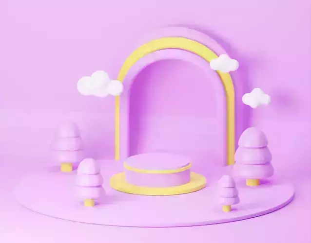 Podium In Woods Includes Lighting Setup