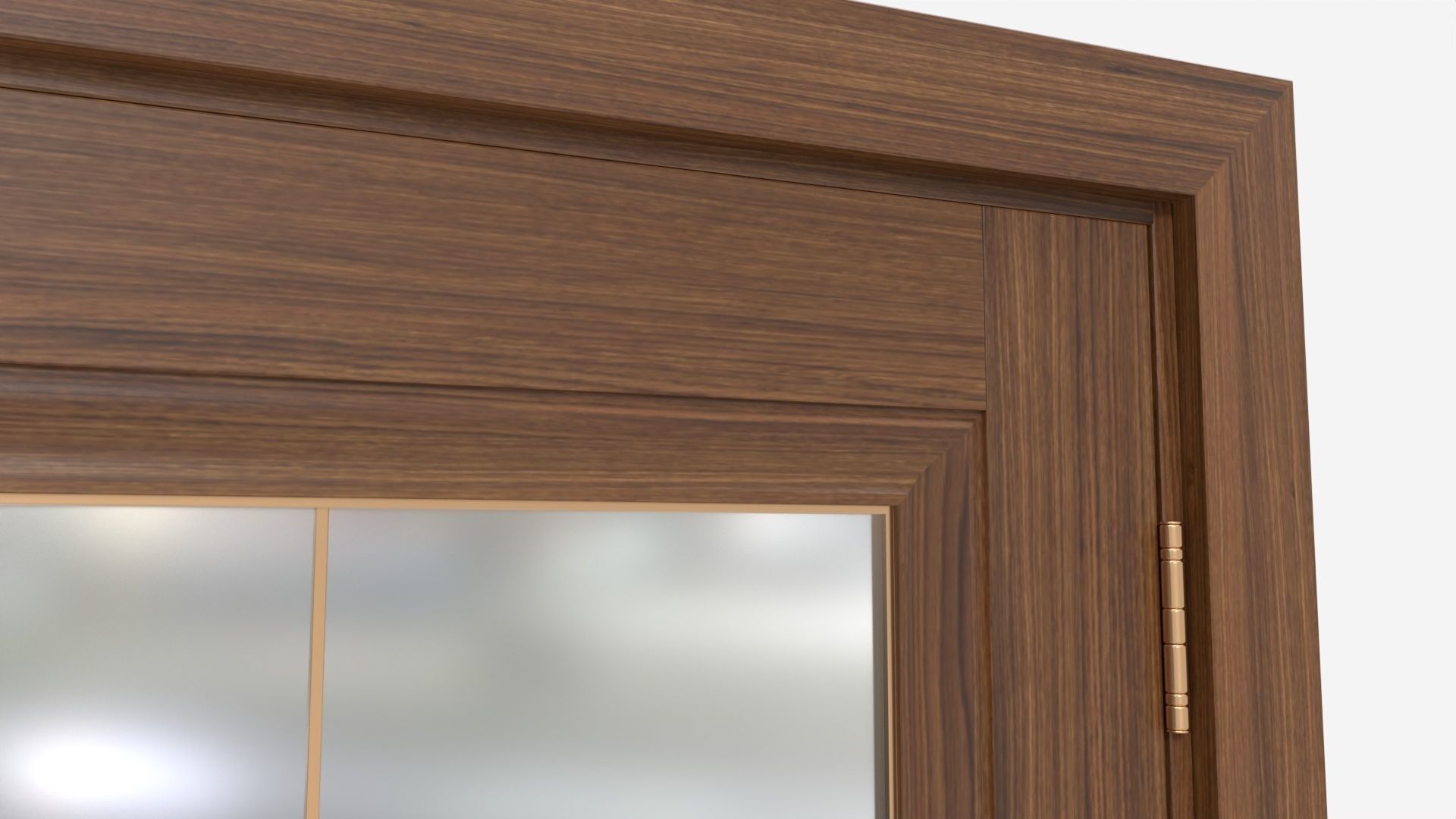 Classic Wooden Interior Door with Furniture 017 3D model_5