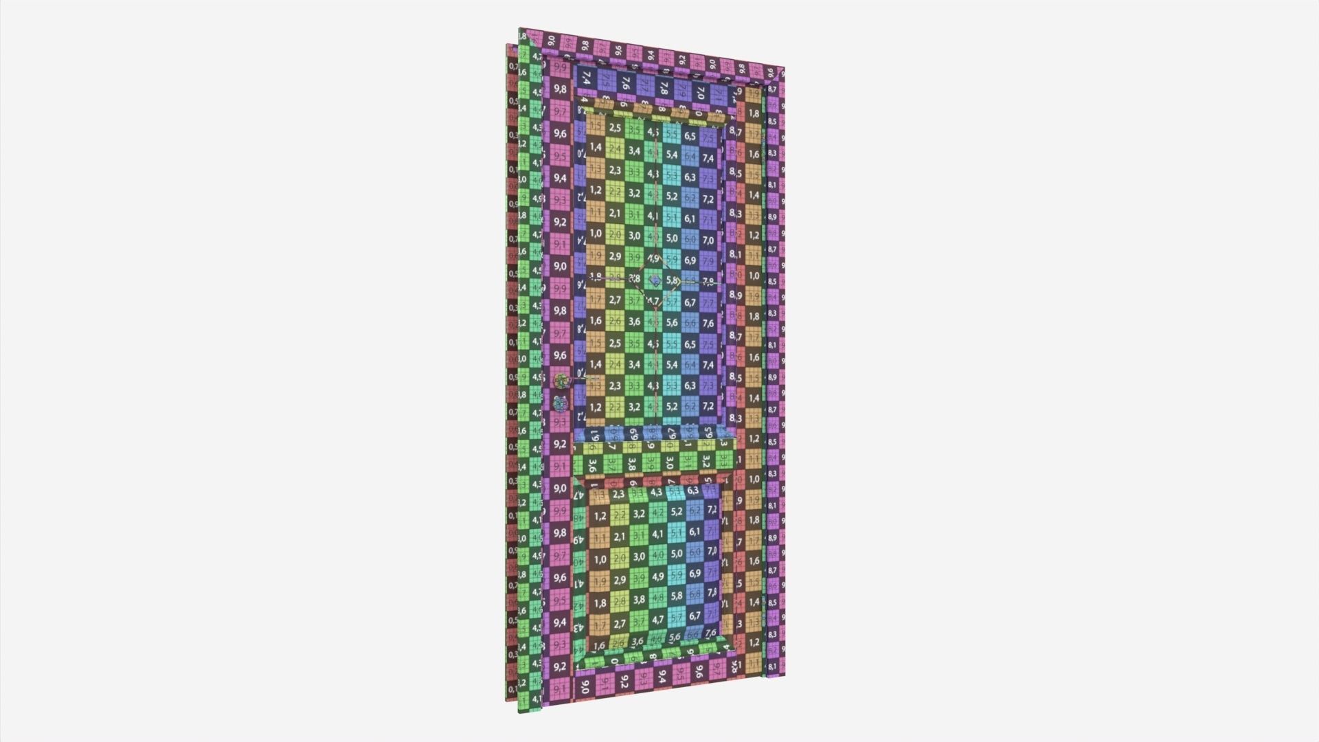 Classic Wooden Interior Door with Furniture 017 3D model_11