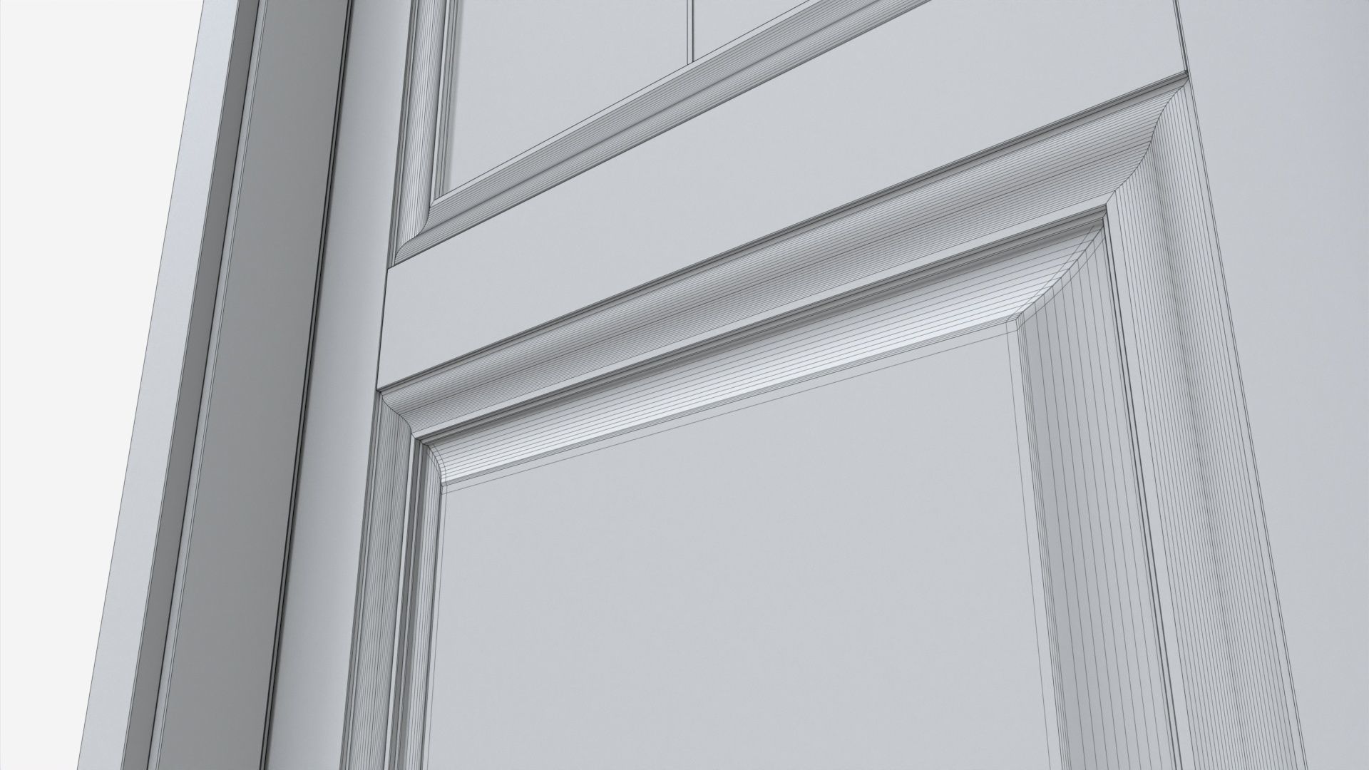 Classic Wooden Interior Door with Furniture 017 3D model_9