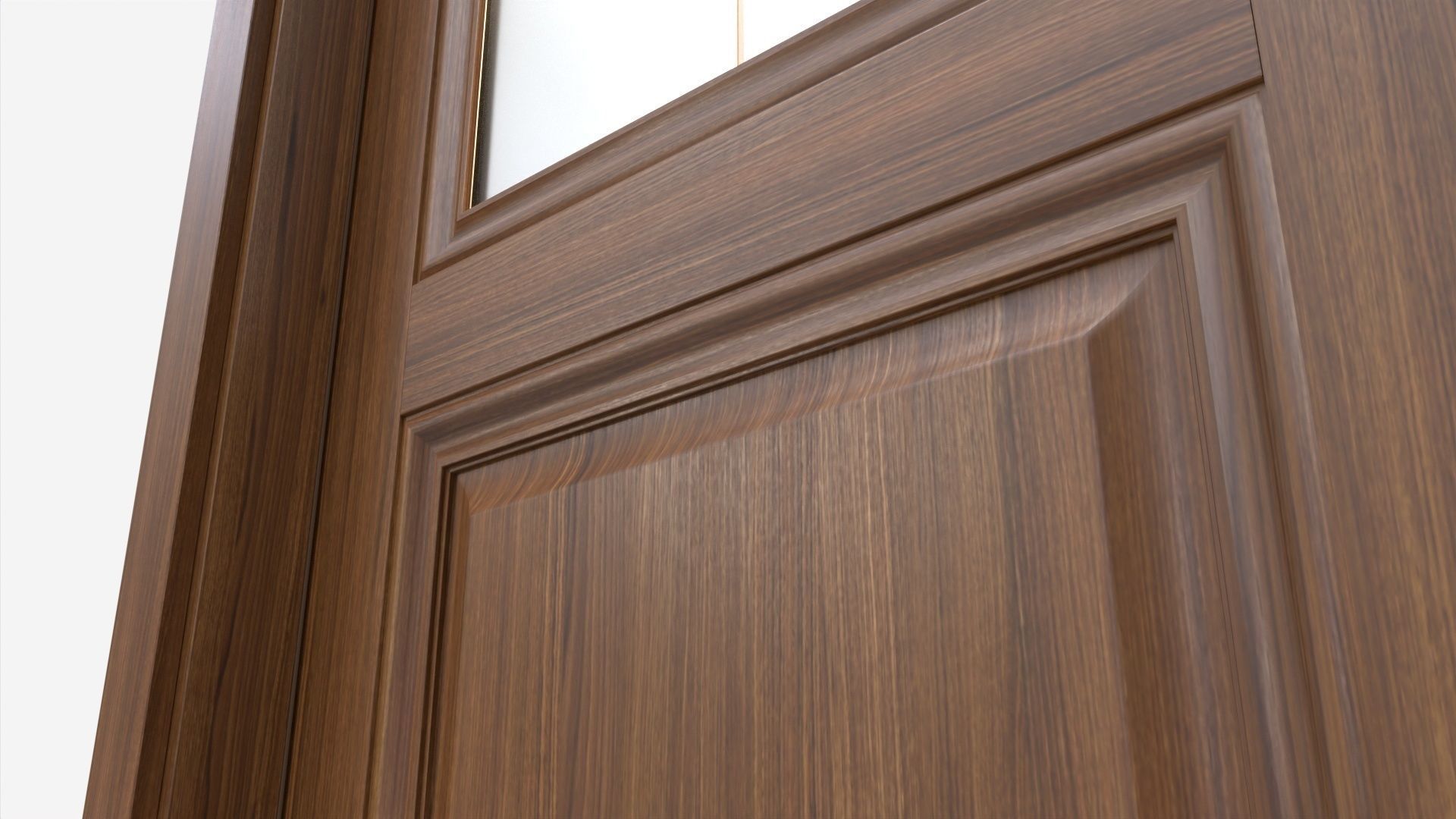 Classic Wooden Interior Door with Furniture 017 3D model_4