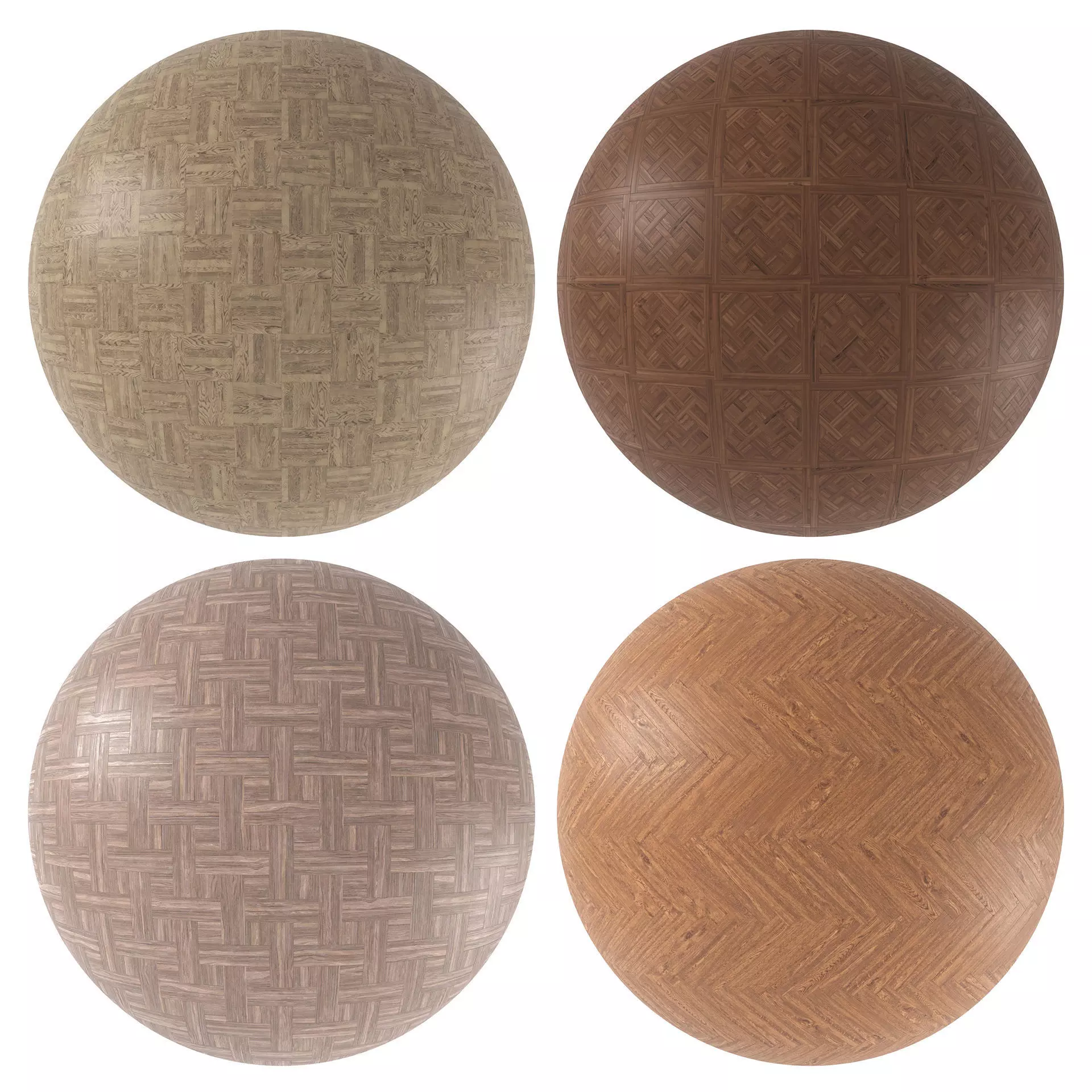 Parquet - Laminate - Wooden floor 4 in 1 3D model_0