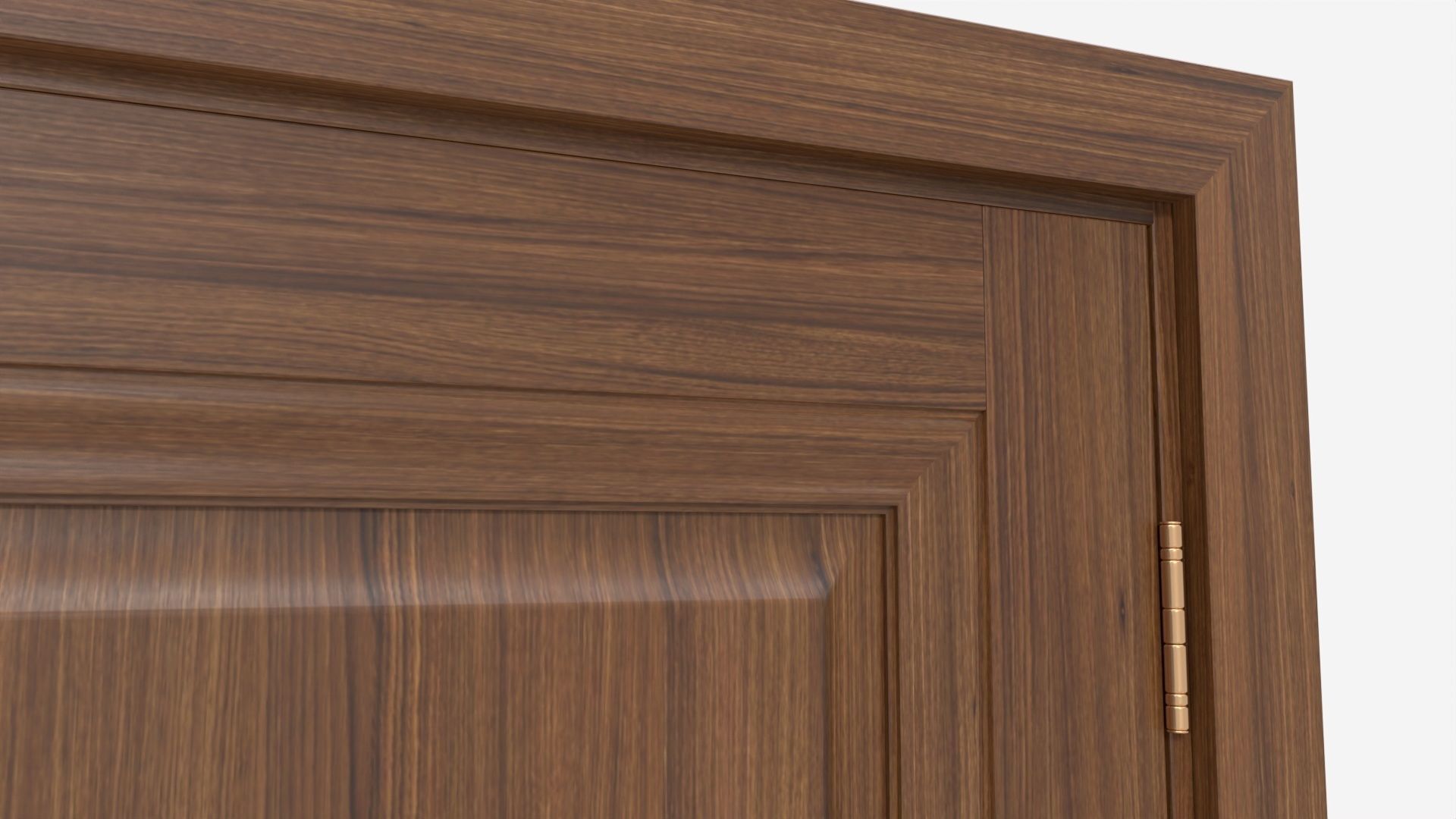 Classic Wooden Interior Door with Furniture 018 3D model_5