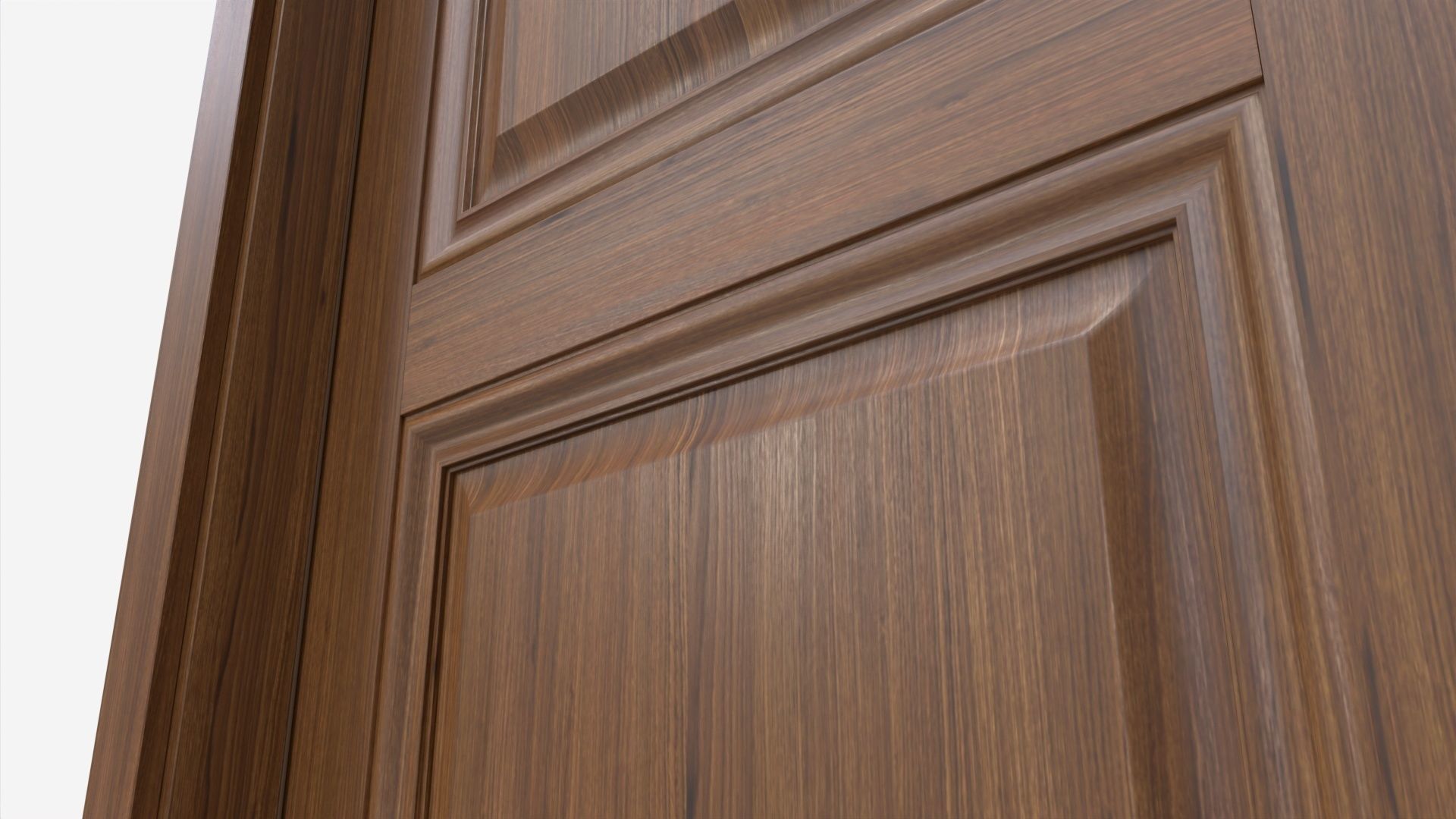 Classic Wooden Interior Door with Furniture 018 3D model_4