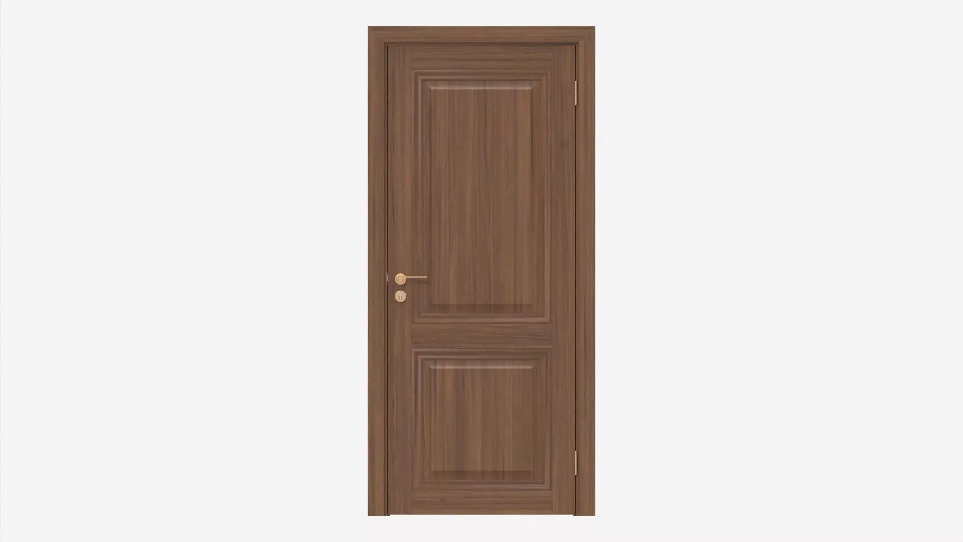 Classic Wooden Interior Door with Furniture 018 3D model_0