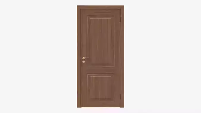 Classic Wooden Interior Door with Furniture 018 3D model