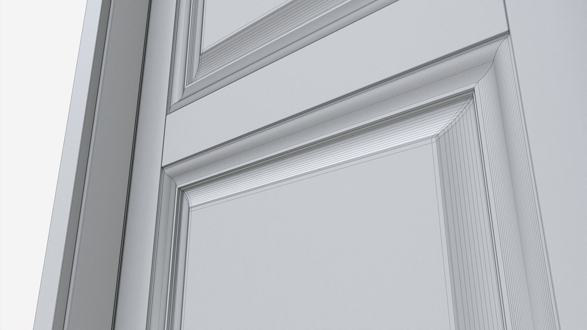 Classic Wooden Interior Door with Furniture 018 3D model_9