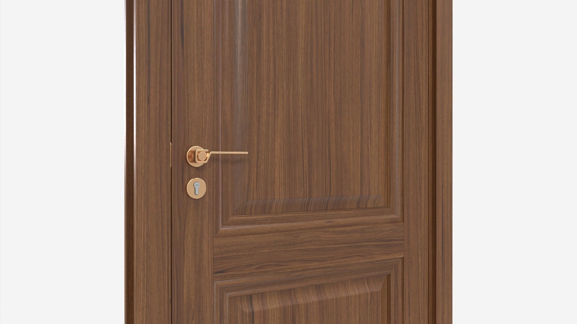 Classic Wooden Interior Door with Furniture 018 3D model_3