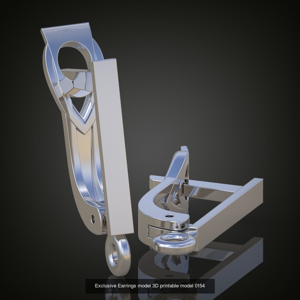 My 44 Beautiful and Graceful 3d printable Earring models 3D Model Collection_42