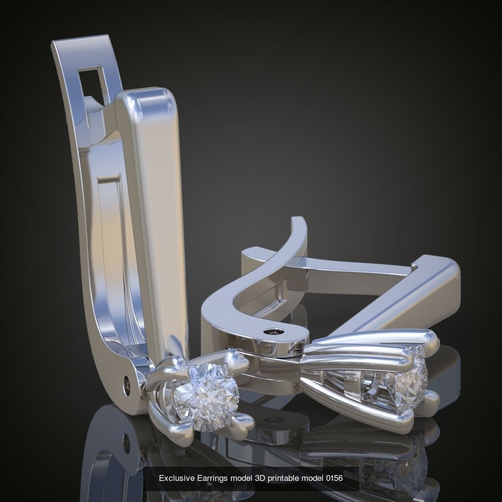 My 44 Beautiful and Graceful 3d printable Earring models 3D Model Collection_44