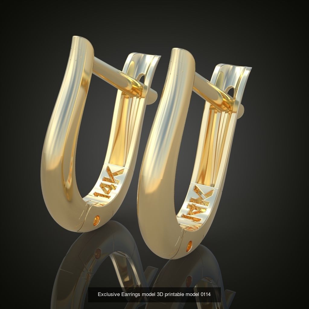 My 44 Beautiful and Graceful 3d printable Earring models 3D Model Collection_13
