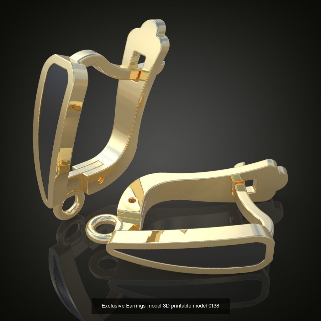 My 44 Beautiful and Graceful 3d printable Earring models 3D Model Collection_26