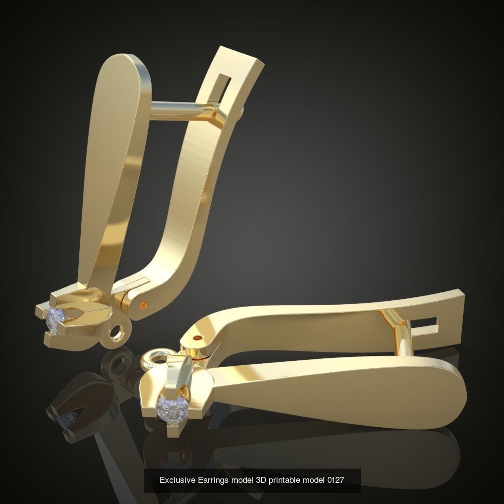 My 44 Beautiful and Graceful 3d printable Earring models 3D Model Collection_21