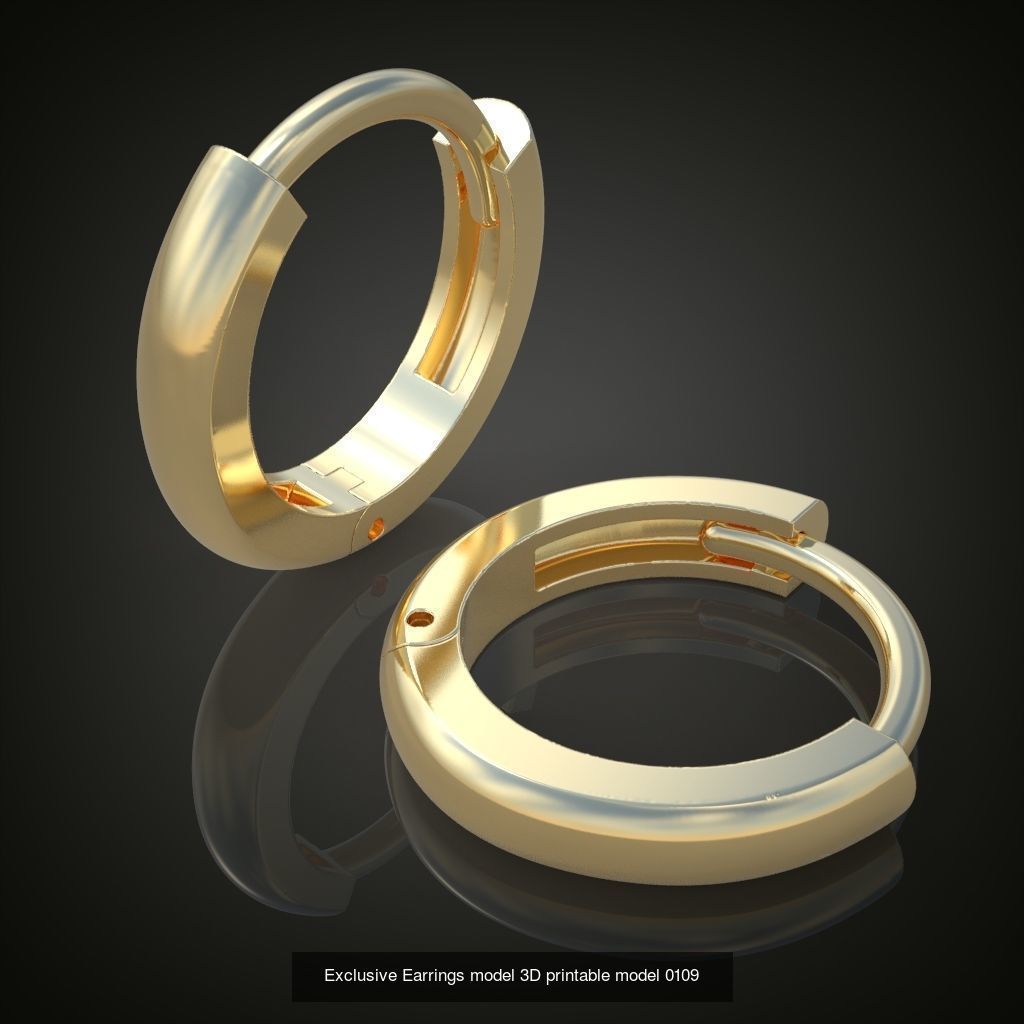 My 44 Beautiful and Graceful 3d printable Earring models 3D Model Collection_8