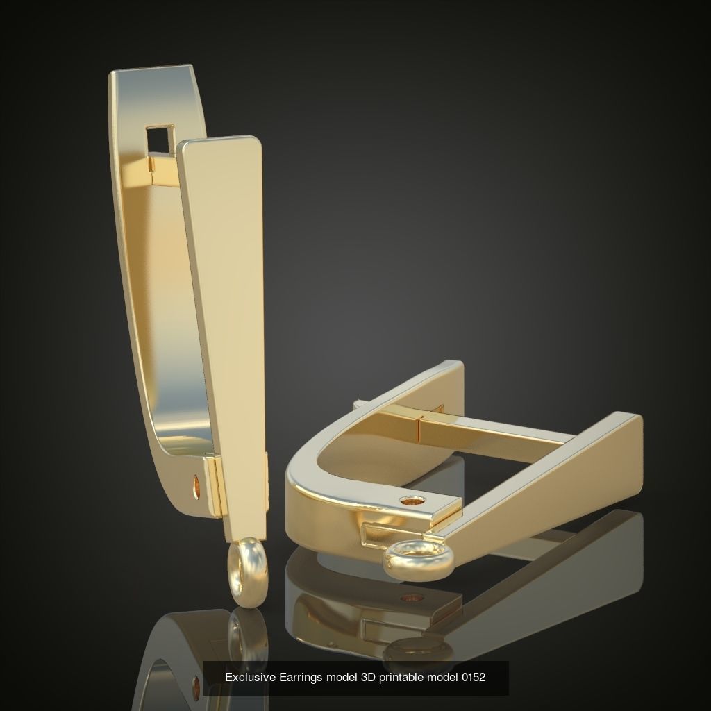 My 44 Beautiful and Graceful 3d printable Earring models 3D Model Collection_40