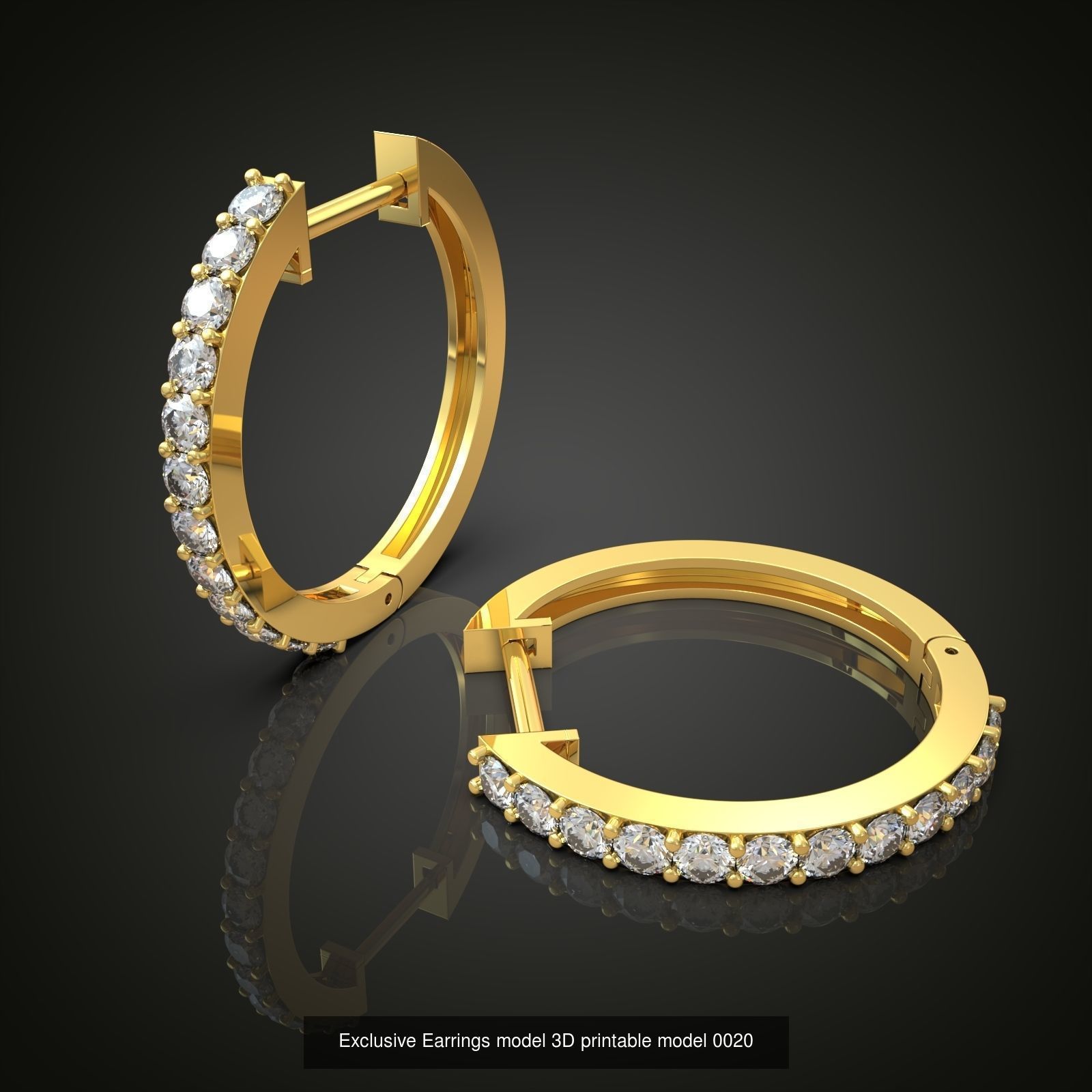 My 44 Beautiful and Graceful 3d printable Earring models 3D Model Collection_4